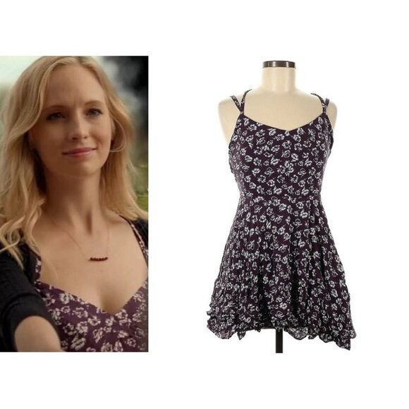 URBAN OUTFITTERS VAMPIRE DIARIES CAROLINE FORBES Floral Dress RARE EUC - Picture 1 of 4